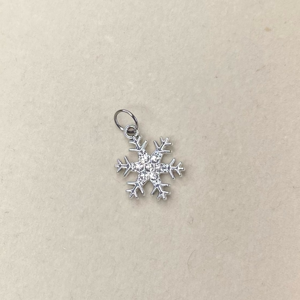 Silver Snowflake Charm | Winter Jewelry Pendant